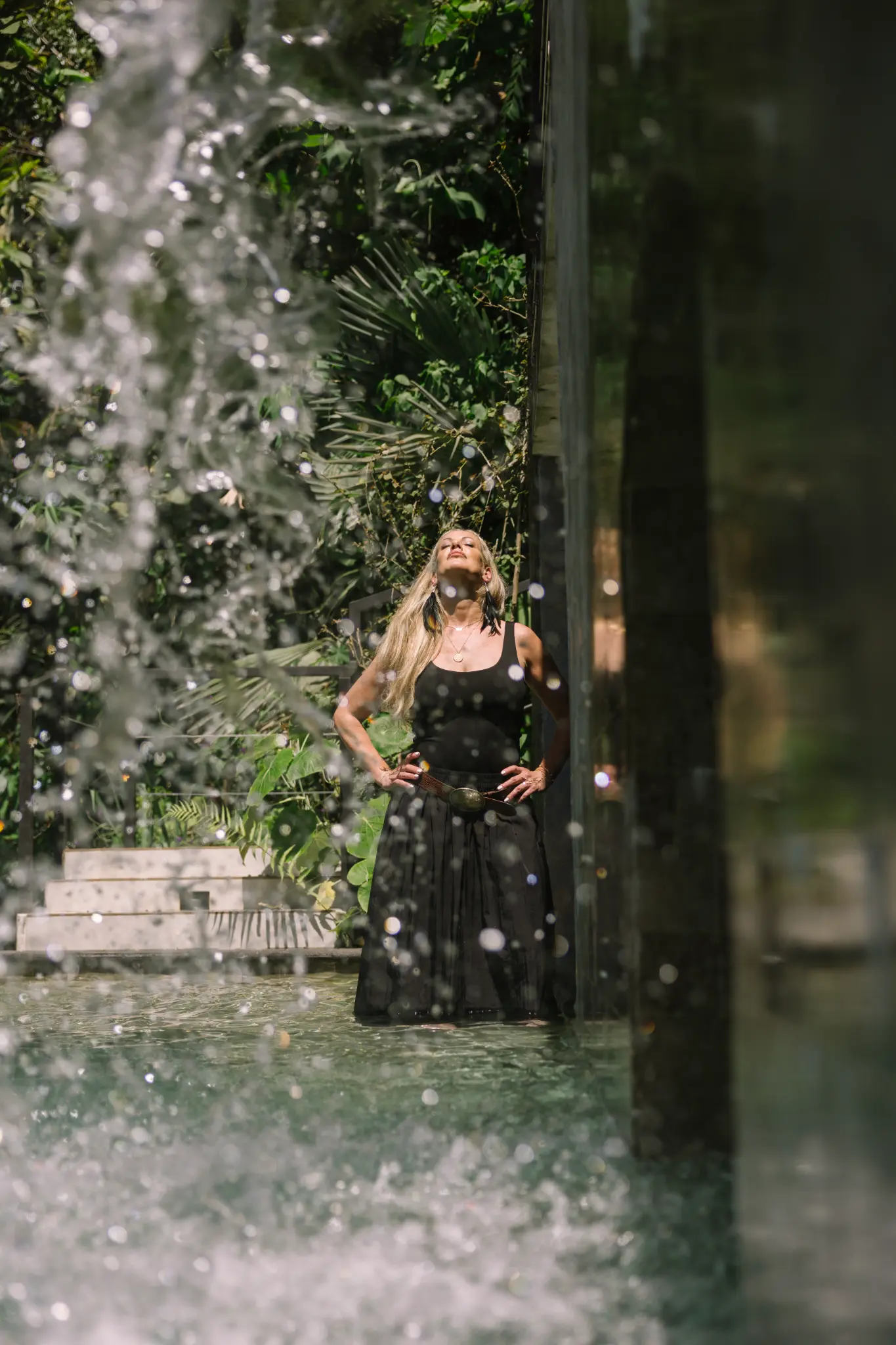 Personal brand photography - fountain magic